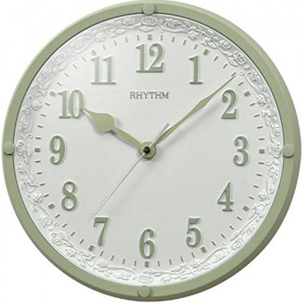 Rhythm Value Added Wall Clock Convex Glass,3D Numerals,Silent Silky Move Analog Rhythm Value Added Wall Clock Convex Glass,3D Numerals,Silent Silky Move Analog